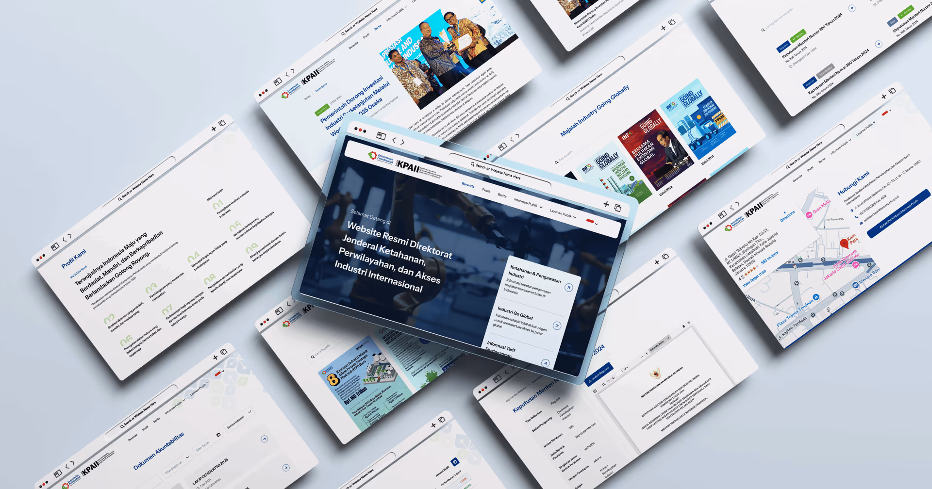 KPAII Website for Indonesia Ministry of Industry mockup 1
